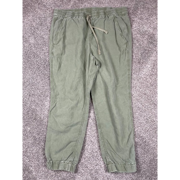 J.CREW Pants - J Crew Pants Womens 10 Olive Woven Ankle Military Army Earthy Minimal Elastic